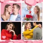 4 Pairs Valentine's Earrings for Women Love Heart Dangle Earrings Valentines Gifts for Wedding Decoration Valentine's Jewelry