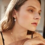 925 Sterling Silver 14K Gold Plated Heart Dangle Earrings, ALEXCRAFT Dangling Drop Earring for Trendy Women Leverback Earings Cubic Zirconia Hypoallergenic