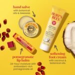 Burt's Bees Valentine's Day Gifts Ideas, Tips and Toes Kit, 6 Travel Size Products - Pomegranate Moisturizing Lip Balm, 2 Hand Creams, Foot Cream, Cuticle Cream, and Hand Salve