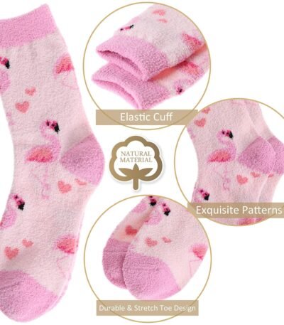 EBMORE Womens Fuzzy Socks Slipper Soft Cabin Plush Warm Fluffy Winter Sleep Cozy Adult Socks
