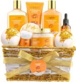 Gifts for Women Gift Basket for Women - 10 Pc Almond Milk & Honey Beauty & Personal Care Set - Valentines Day Gifts for Her Home Bath Package - Spa Self Care Kit - Birthday,...