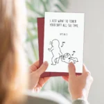 1PC Funny Birthday Card for Him Her Naughty Touch Butt Love Card BF GF for Husband or Wife Cheeky Anniversary Card for Couple - Image 6