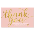30 Pcs/pack Thank you Card Foil Gold Card Thank you For your Supporting my Small Business Card Small Shop Gift Decorative Card - Image 4