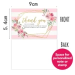 30 Pcs/pack Thank you Card Foil Gold Card Thank you For your Supporting my Small Business Card Small Shop Gift Decorative Card - Image 2