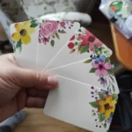 50pcs Handmade Flower Message Scrapbook Paper Card DIY Greeting Cards Postcards Party Wedding Invitation Cards - Image 2