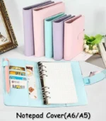 A6/A5 Macaroon Color PU Leather DIY Binder Notebook Cover Diary Agenda Planner Paper Cover School Stationery - Image 3