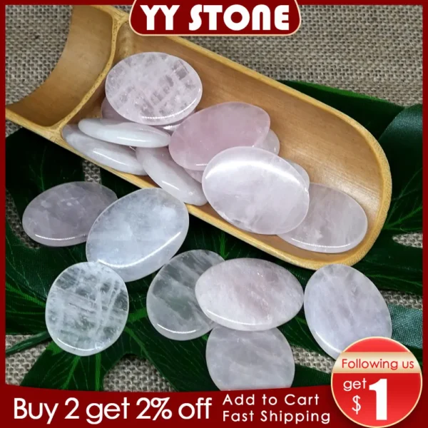 6PCS Spa Rose quartz Stone Beauty Stones Massage Natural Stone Hot Relieve Stress RELAX jade massage set toe massage