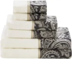 Luxury 100% Cotton Bath Towel Set - Highly Absorbent, Quick Dry, Jacquard Paisley Design for Hotel & Spa Quality Decor