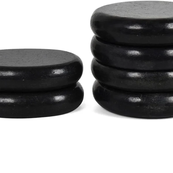 Hot Stones for Massage 4 Large and 2 Medium Basalt Stones Set Hot Rocks Massage Stones for Spa, Relaxing, Healing