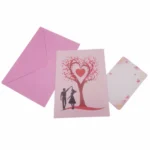 Romantic 3D Heart Tree Greeting Card Elegant Blessing Stereo Love Postcard with Envelope Folding Wedding Blessing Card - Image 2