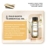 EUQEE 10ML Palo Santo Natural Essential Oil With Glass Dropper Oregano Cardamom Marjoram Fennel Lemon Eucalyptus Aroma Oils - Image 3