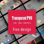 100/200/500 PCS Transparent PVC Business Card Colorful Printing Personalized LOGO Text Thank You Card Free DESIGN 0.38mm - Image 2