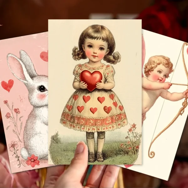 32pcs Romantic Floral Victorian Postcards, Love Gift Cards, Christmas Gifts, Living Room Decor, Bedroom Decoration,High-Quality