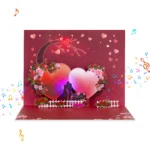 Musical Pop-up Card for Valentine's Day | Romantic Love 3D Greeting Cards with Music Lightings
