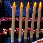 6pcs Flickering LED Candles Flameless Taper Candle Battery Operated Candle Dinner Candle Light for Wedding Centerpiece Decor - Image 4