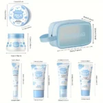 7PCS Milk Skin Care Set Moisturizing Hydration Body Beauty Facial Cleanser Body Scrub Hand Wax Eye Cream Sunscreen Storage Bag - Image 6