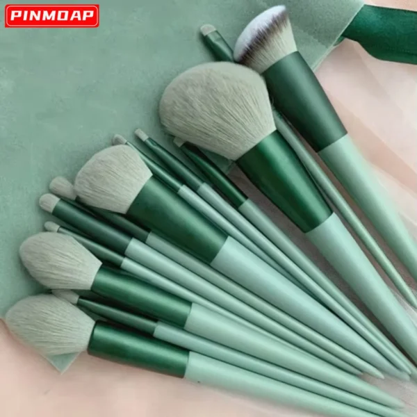 13pcs Makeup Brush Set Storage Bag Makeup Set Eye Shadow Brush Soft Makeup Brush Eye Cheek Brush Set