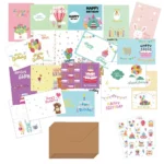 20-Pack Birthday Greeting Cards Set with Envelopes and Stickers,Cartoon Pattern, Multi-Design Paper Cards for Any Recipient - Image 5