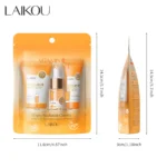 3pcs/Set LAIKOU Vitamin C Facial Set for Hydrating Moisturizing Whitening and Brightening - Image 6