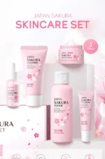 LAIKOU Sakura Kit Skin Care Sets Moisturizing and Reducing Fine Lines Cleansing Pore Product 5-Piece Korean Valentine's Day Gift - Image 4