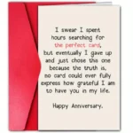 1pc, Happy anniversary card, funny anniversary congratulation card, creative wedding anniversary card for friend family couple