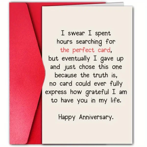 1pc, Happy anniversary card, funny anniversary congratulation card, creative wedding anniversary card for friend family couple