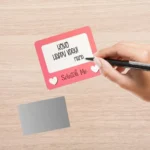 10pcs DIY Valentine's Day Scratch-off Card Red Heart Pattern Love Coupon Paper Rectangular Anniversary Game Tickets - Image 3