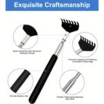 Portable Extendable Back Scratcher Stainless Steel Telescoping Back Scratcher Tool Telescopic Back Scratching Tool Massage Gift - Image 3