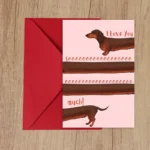 Greeting card with envelope retro cartoon greeting card blessing gift message card
