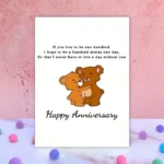 1pc, happy anniversary card, romantic wedding card, cute bear wedding card, for husband wife girlfriend boyfriend - Image 6