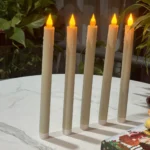 6pcs Flickering LED Candles Flameless Taper Candle Battery Operated Candle Dinner Candle Light for Wedding Centerpiece Decor - Image 5