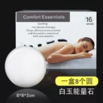 White jade Energy Stone Health Spa Hot Stone Heated Compress Back SPA essential Oil stone beauty salon Back massage - Image 2