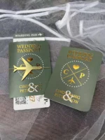 30/50pcs Personalized Birthday Party Invitation, Custom Travel Wedding Invite Card With Gold Foil - Image 6