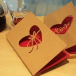 1pcs of Hollow Valentine's Day Mother's Day Greeting Card / Kraft Paper Card Holiday Cards Birthday Cards Blessing Gift Card - Image 2