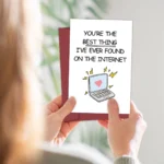 Funny Online Dating Card, Anniversary Card for Him Her, Birthday Card for Online Lover, Cyber Love Greeting Card for Men Women - Image 6