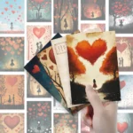 32pcs Valentine's Day Postcards, Romantic Love Theme, Indoor Bedroom Decor,Wall Stickers, Message Cards, Greeting Cards, Poster - Image 5