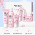 6pcs/Set Sakura Skin Care Sets Face Cream Serum Toner Facial Cleanser Sunscreen Eye Cream Face Skin Care Set Product Gift box - Image 5