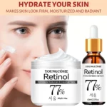 Retinol Firming Facial Serum Cream Set Anti-aging Removal Wrinkle Fine Lines Repair Skin Whitening Brightening Moisturizing - Image 4