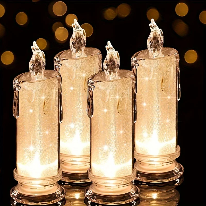 kf-S22481b875ee1443e9c7df8b9c0dfd6d0c 2/3 LED flameless candle,battery included,perfect for family gatherings candlelight dinner Valentine Day wedding Christmas gifts - Image 1