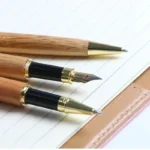 Custom LOGO Bamboo Wooden Signature Ballpoint Pen Laser Personalize Company Name Maple Beech Wood Business Graduation Box Gift - Image 6