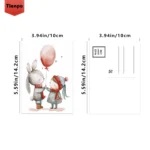 32pcs Healing Watercolor Animal Postcards, Romantic Valentine's Day Cards, Express Love, Bedroom Decor, High-Quality Printing - Image 2