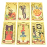 Russian Version Gold Foil Tarot 12x7cm Card Game PVC Waterproof Board Game Cosmic Black Set Poker Divination Gift Box Manual - Image 4