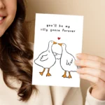 Ducks In Love - Wedding Anniversary Card For Husband Wife - Valentines Cards For Her - I Miss You Card - Comes With Fun Stickers - Image 3