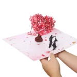 3D Valentines Day Card Cards Romantic Dancing Couple Keepsake Love Tree Design Greeting Cards with Envelope and Note for Couple - Image 5