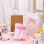 50 pink snowflake paper, 50*35 cm gift wrapping paper, suitable for party festivals, Valentine's Day, birthday gift packaging - Image 2