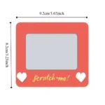 10pcs DIY Valentine's Day Scratch-off Card Red Heart Pattern Love Coupon Paper Rectangular Anniversary Game Tickets - Image 6