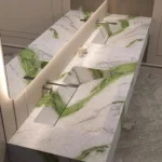 Seamless Stone Vanity Set, One-Piece Basin Bathroom Cabinet , SingleDouble Sink, Stain Resistant & Durable, Customizable - Image 3