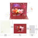 Musical Pop-up Card for Valentine's Day | Romantic Love 3D Greeting Cards with Music Lightings - Image 3