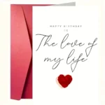 2/3pcs Romantic Birthday Card for Him/Her - "Happy Birthday To The Love of My Life" Message, Greeting Cards - Image 6