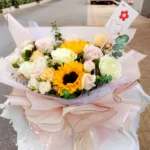 5pcs Golden Border Flower Wrapping Paper Half Transparent Gift Packing Florist Bouquet Wrapping Paper for Wedding Birthday Party - Image 5